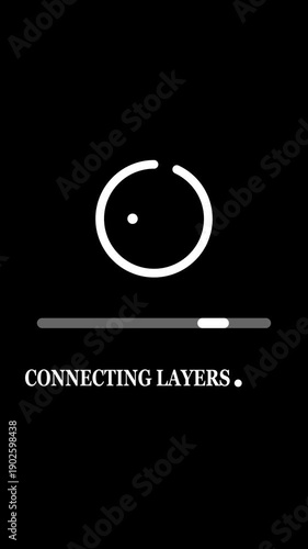 Wallpaper Mural Modern loading progress interface icon animation.connecting layers 100 percent complete during digital activity concept. Torontodigital.ca