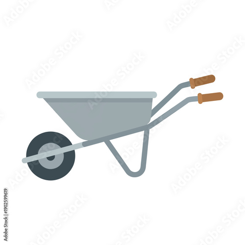 Gray Wheelbarrow Icon