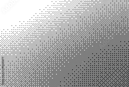 Glitchy abstract background with pixelated dither effect and sharp color transitions