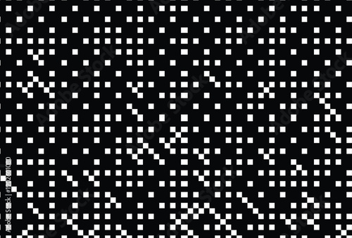 Distorted digital noise effect with pixelated dither pattern and vibrant color bands