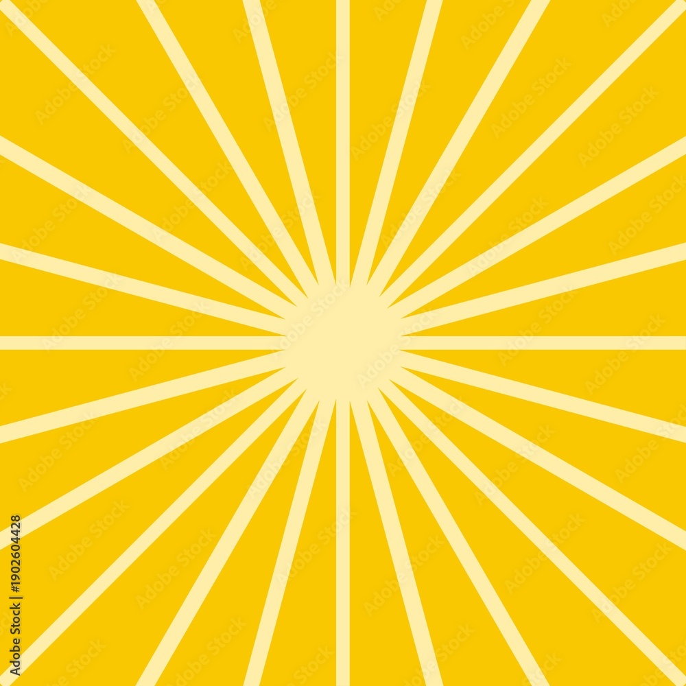 Fototapeta premium Yellow Radial Sunburst Background