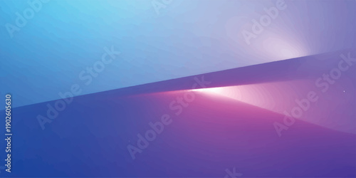 An abstract blue light background design featuring a bright glow with motion lines and a dark purple sky texture creates a shining art backdrop for a modern wallpaper illustration