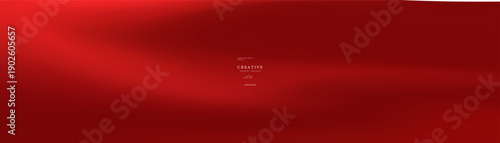 Empty bright red studio background, product display with copy space for displaying content design. Banner