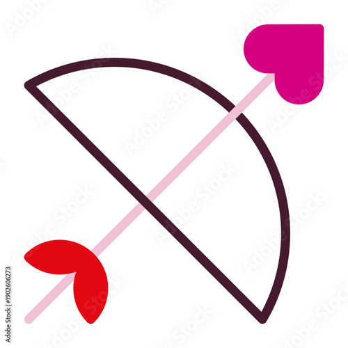 Geometric Valentine's Day icon. Love symbol. Vector illustration, flat design