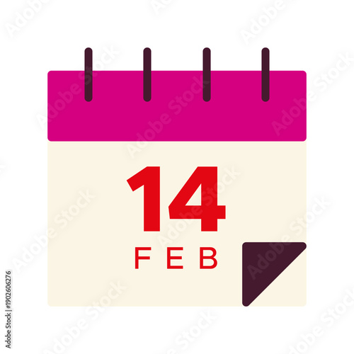 Geometric Valentine's Day icon. Love symbol. Vector illustration, flat design