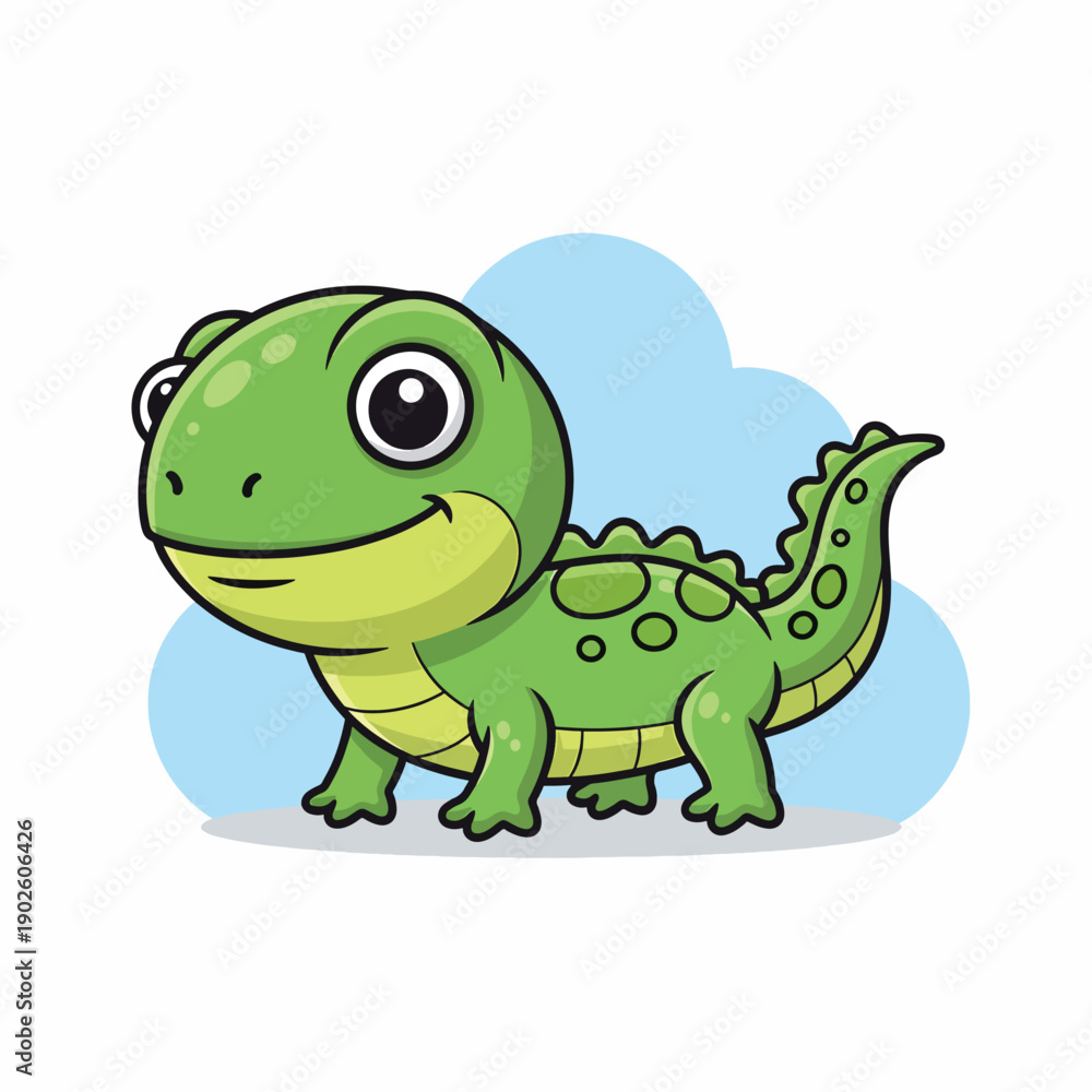 Obraz premium Friendly Cartoon Dinosaur