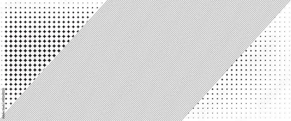 Fototapeta premium Narrow black-white vertical lines. Symmetric geometric ornament. Striped seamless pattern, abstract wallpaper. Digital paper for textile print, page fill. Vector