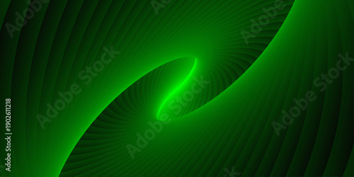 Vector Hypnotic glowing green light, creating dynamic abstract futuristic geometric shapes and patterns 