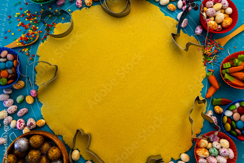 Easter cookie crafting involves creating festive treats by cutting shortcrust dough into traditional shapes like bunnies, eggs, and chicks using special cookie cutters, following detailed traditional 
