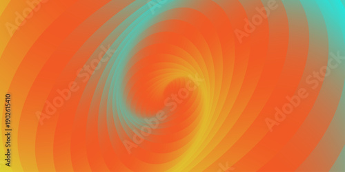 Abstract colorful background vector illustration featuring a bright orange and yellow swirl pattern with glowing red flame curves and a spiral twirl design for a light wave texture backdrop