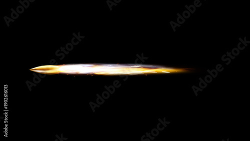 Obraz na płótnie bullet fire flying flying bullet Military gun muzzle flashes with spark and smok