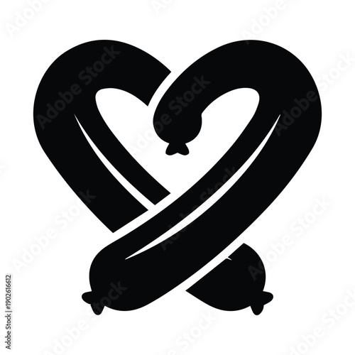 Heart shaped balloons tied together in love symbol