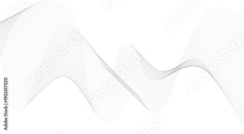 Abstract wave element for design. Digital frequency track equalizer. Stylized line art background. Vector illustration.