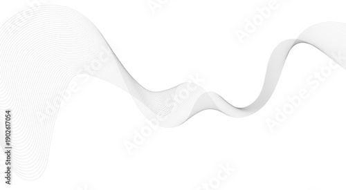 Abstract wave element for design. Digital frequency track equalizer. Stylized line art background. Vector illustration.