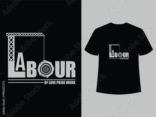 LABOUR
Modern minimalist labour tee with sleek gray geometric design perfect for hardworking dedicated professionals and craftspeople.