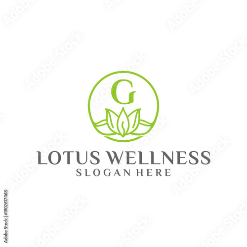 Lotus g wellness logo design