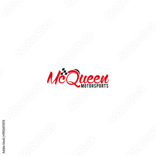 Obraz na płótnie McQueen Motorsports Racing Team Logo Design.