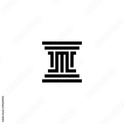 Monogram Initials Letter TML Typography Logo.