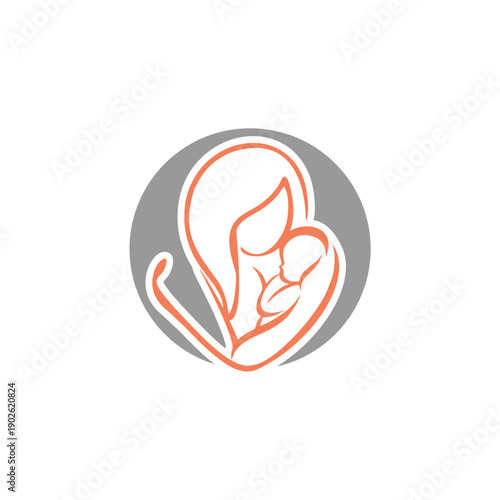 Pregnant Woman Line Art Illustration Design.