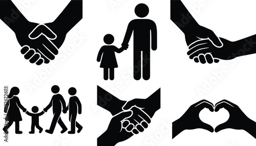 Supportive hands and people connecting in love and care