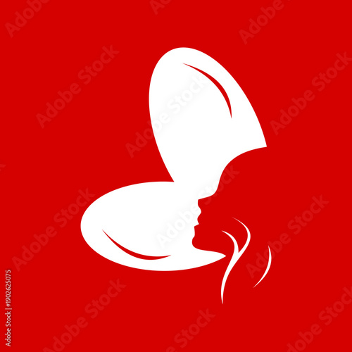 White Lipstick on Red Background Cosmetic.