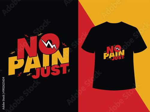 NO PAIN
Motivational fitness tee with bold gradient design inspiring strength and determination for gym workouts and athletic training.