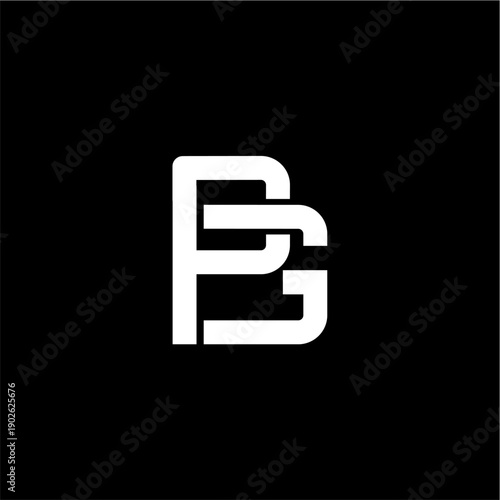 White Modern Monogram Letter Logo Design.