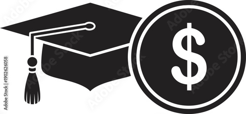 Education and financial aid symbols