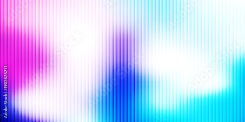 Soft glass ripple gradient in icy pale blue and lavender hues. Delicate reeded texture with frosted distortion effect and minimal vertical blur. Glass texture, vector illustration