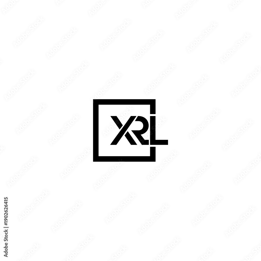 Obraz premium XRL Logo Design Simple Modern Typography.