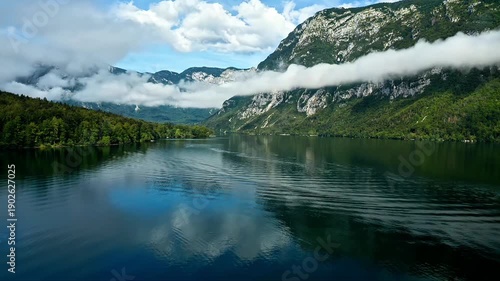 mountain lake in the alps