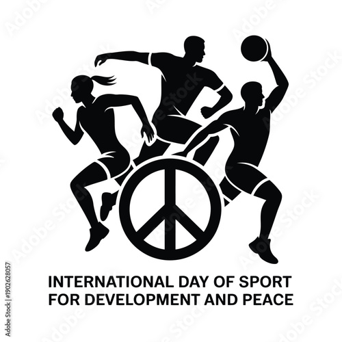 International Day of Sport for Development and Peace celebration with athletes  peace sign
