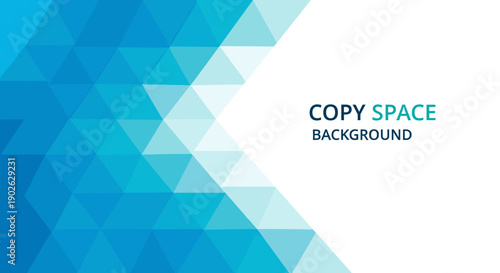 A modern geometric pattern in shades of blue evokes calmness and professionalism, ideal for corporate branding.