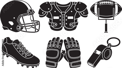 vector set of winter sports equipment