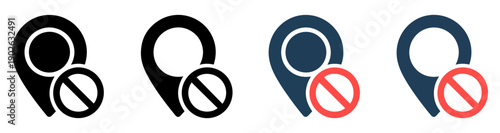 disable location map vector icons set