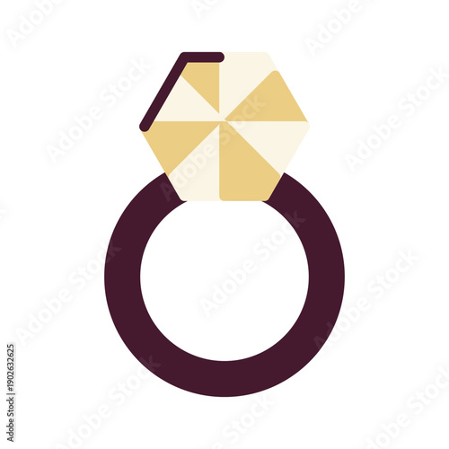 Geometric Valentine's Day icon. Love symbol. Vector illustration, flat design