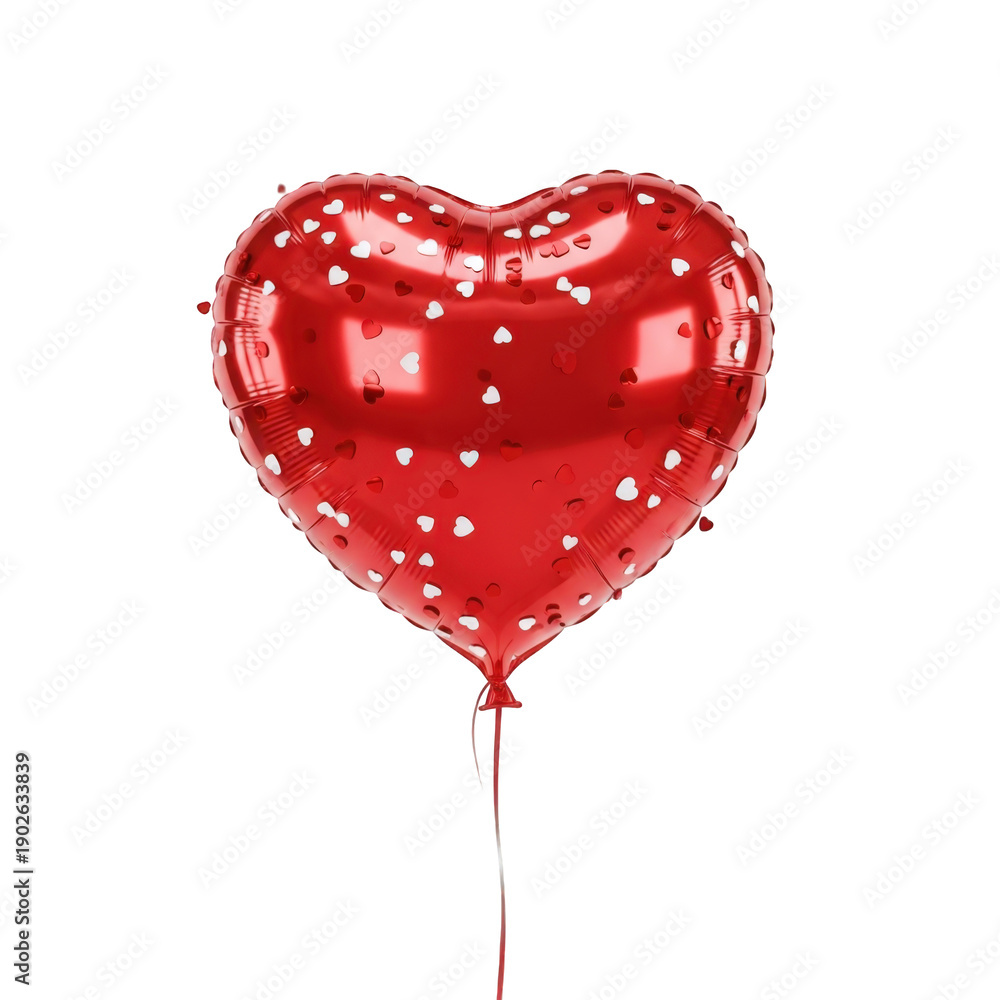 custom made wallpaper toronto digitalRed heart-shaped balloon with confetti isolated on transparent background