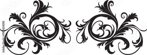 Elegant vintage classic flourish frame