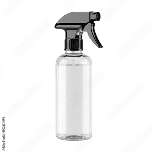 Wallpaper Mural Clear spray bottle with black pump and trigger isolated on transparent background Torontodigital.ca
