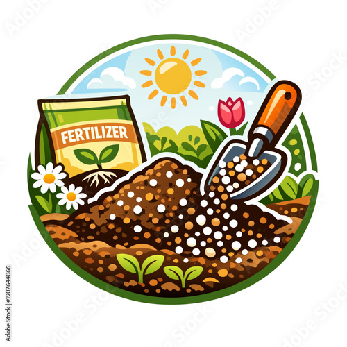 Fertilizer Application Garden Care Icon