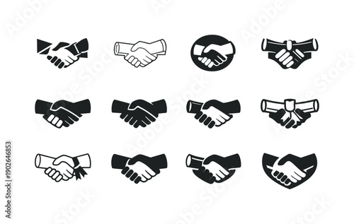 Emblematic Logo Variations. Job hunting for recent graduates and entry-level positions. Icon set. Set Logo of job hunting for recent graduates and entry-level