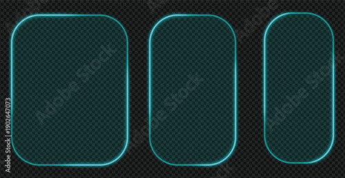 Liquid glass smartphone icon interface isolated for dark theme. vector