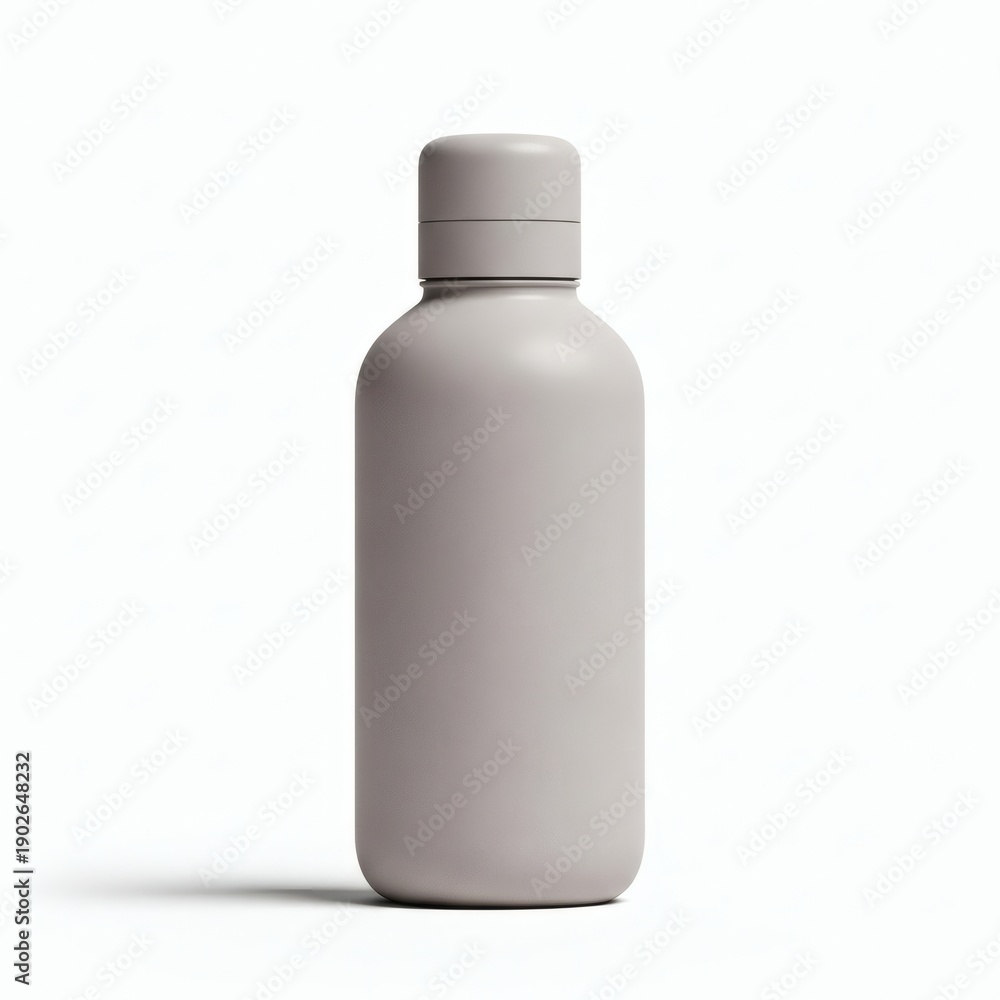 Fototapeta premium Isolated white bottle with screw cap on transparent background