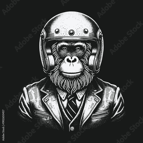 Ape in a Suit: A Portrait of Modernity and Style.