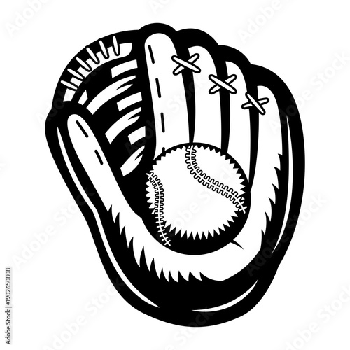 Baseball Glove with Ball