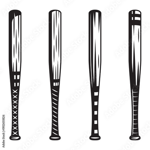 Baseball Bats Illustration