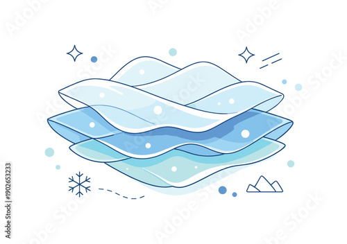 Ice crystal textures. Soft abstract layers inspired by frozen water and translucent ice, expressing cold purity and minimal elegance. Subtle