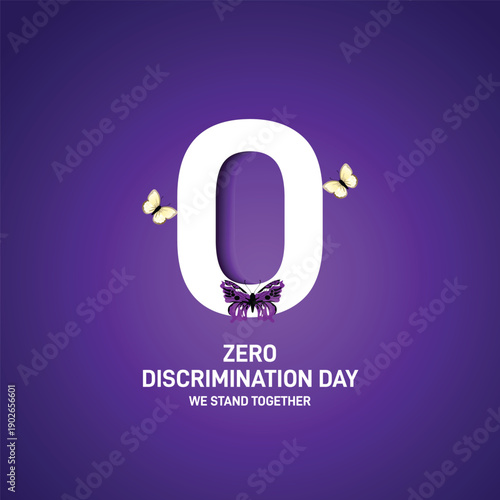 zero discrimination day 2026. zero discrimination day creative poster, banner, social media post, background, template, greetings card, web banner, postcard, cover design etc.