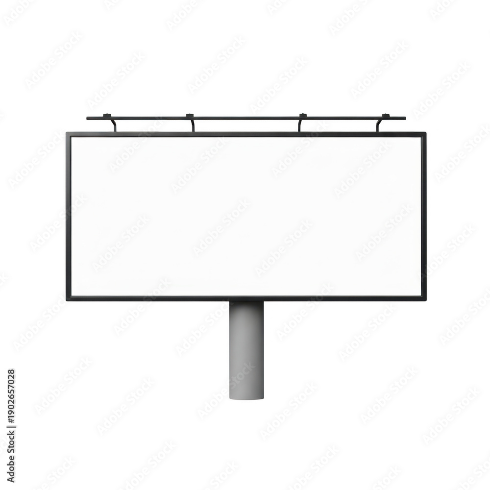 Obraz premium Blank billboard advertising sign isolated on transparent background