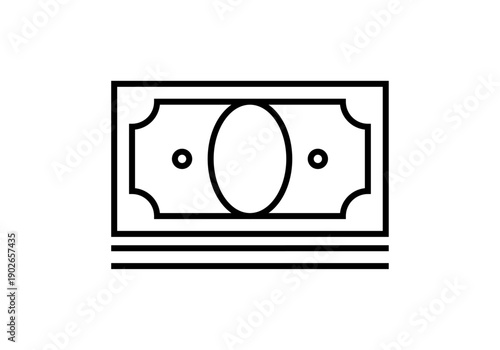 Fajo de billetes de banco lineales